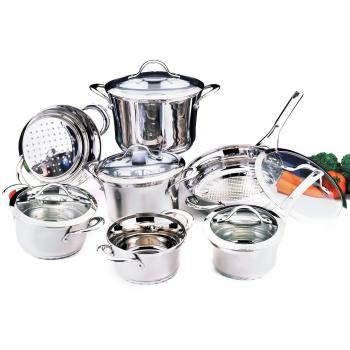 Stainless Steel 6‑Pack Tulip Cookware by Berghoff – Silver Finish