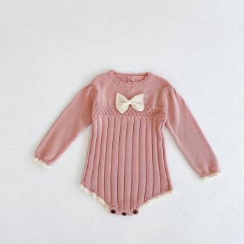 Pull 0-24 mois « Tricot Nœud »