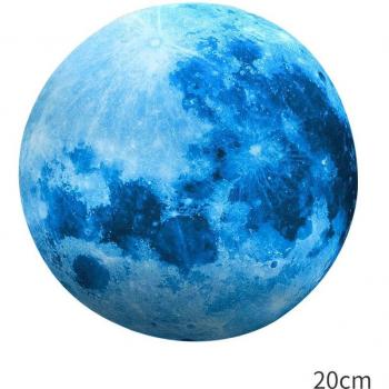 Adhesivo de Pared 3D Luna Azul que Luminiscente de 10/20/30cm