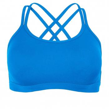 Charmo Damen Sport Top – gepolsterter, leichter Halt, Stretch, Blue M