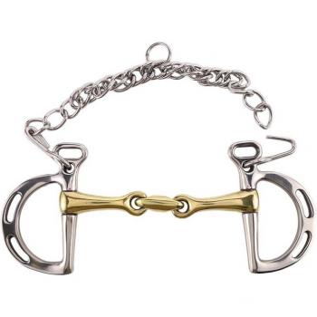 Boca de caballo Kimberwick con boca rota de cobre