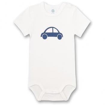 Sanetta Babybody mit Auto in weiß
