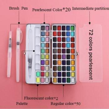 Basic Neon Glitter Watercolor Paint Set