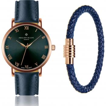 Orologio Philipp Blanc Bern con cinturino in pelle