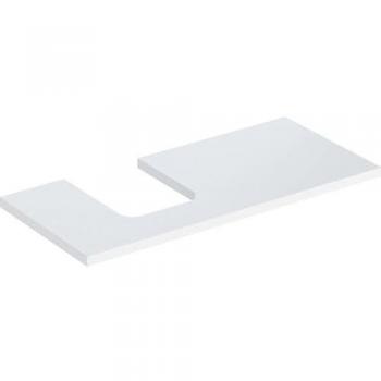 Geberit One Badezimmerplatte 105 x 47 cm, weiß glänzend, Ausschnitt links