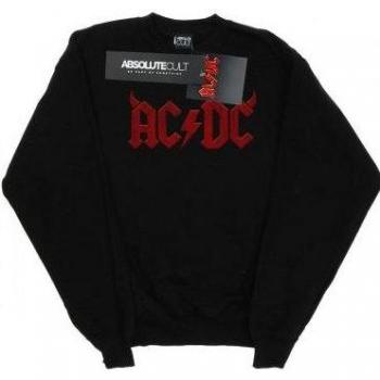Sudadera de Algodón AC/DC con Logo Cuernos Talla L Blanca