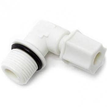 Raccord Jaco 90° mâle pour tuyau 6,5mm et 9,51mm