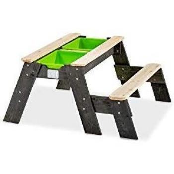 Tavolo e panca in legno Aksent per bambini