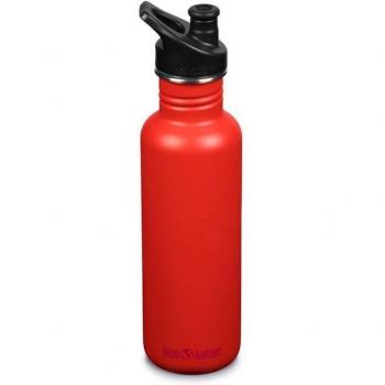 Klean Kanteen Trinkflasche 800ml Kanteen®Classic (Sport Cap) Rot Kratzfest