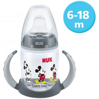NUK 10215269 Disney Mickey Mouse First Choice Gourde gris 150 ml sans bisphénol A à partir de 6 mois