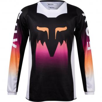 Maglia MX Fox 180 Flora per Ragazze Nero Rosa XL