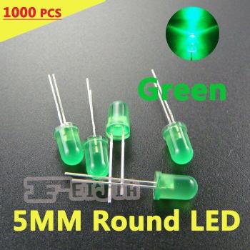 1000pcs Green 5mm LED Lights