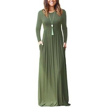 PCEAIIH Women’s Flowy Pocketed Maxi