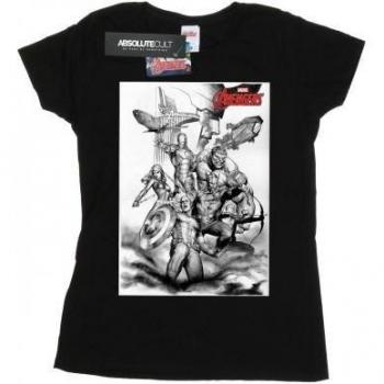 Camiseta de Algodón para Damas Marvel Avengers Assemble