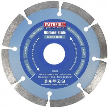 Faithfull FAIDB115C Roofing Tiles Diamond Cutting Blade