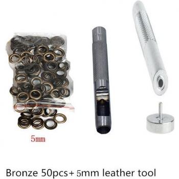 DIY Metal Grommet Tools with 5mm Eyelets for Clothing and Bags