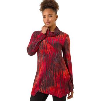 Haut en tissu déchiré imprimé zèbrette