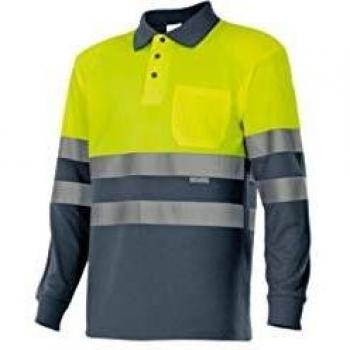 Polo Velilla con Cintas Reflectantes Manga Larga