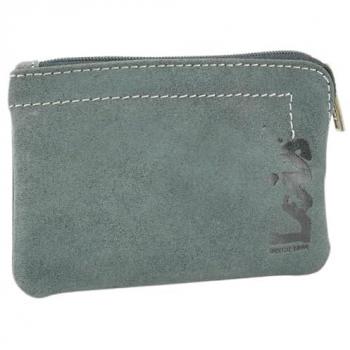 Monnaie-casquette bleu homme, cuir fin