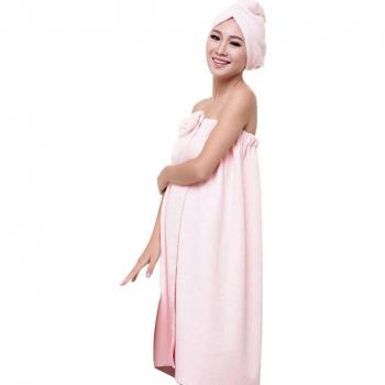Soft Microfiber Bathrobe Set for Women