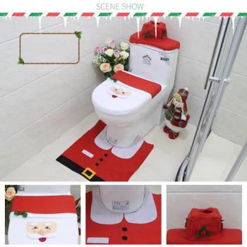 3-Piece Christmas Toilet Decor Set