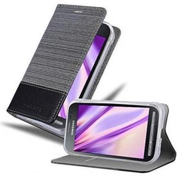 Funda de Libro para Samsung Xcover 3 en Gris y Negro