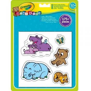 Blister de 175 gommettes géantes repositionnables animaux Crayola