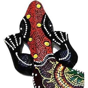 Salamander-Style Gecko Deko aus Holz – Wandfigur Afrika/Asia