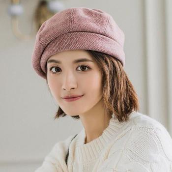 Béret d'hiver en coton et laine pour femmes