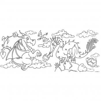 Bastelset „Laterne Drache“ – 10 Papierbogen (22 × 51 cm)