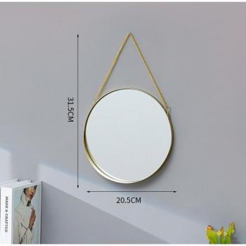 Miroir mural en fer doré pour chambre
