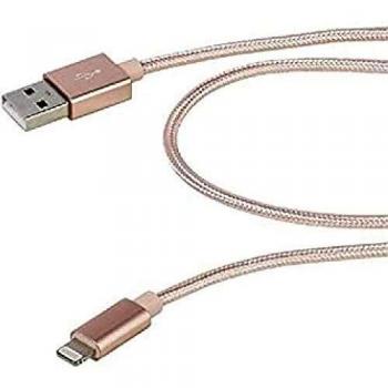 Vivanco 38309 2‑meter USB‑A to Lightning Fast Charge Cord (Pink)