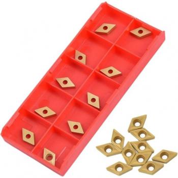 10Pcs DCMT070204 YBC251 Lathe Turning Tool Inserts