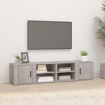 Vidaxl TV-Schränke Set 2 Teile Betongrau 80x31,5x36 Cm Holzwerkstoff
