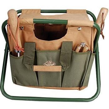 Esschert Design Siège de Jardin avec Sac à Outils