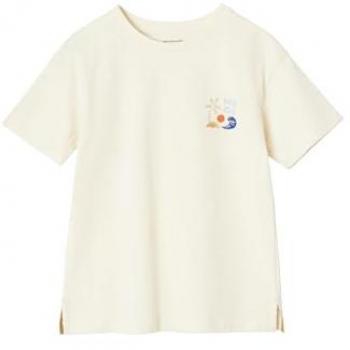 T-shirt garçon à motif au dos écru