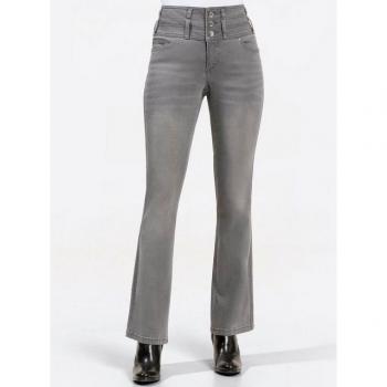 Jean Helline gris clair-denim 5 poches en lyocell et viscose 44