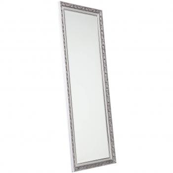 Wall Rectangular Mirror Wooden Frame Vintage Retro Antique Silver 51x141 cm