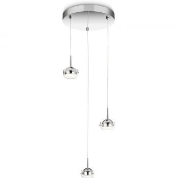 Philips myLiving LED-Pendelleuchte Cypress 3-Flammen, Chrom