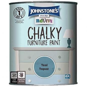 750ml Teal Topaz Chalky Paint (Johnstone's Revive)