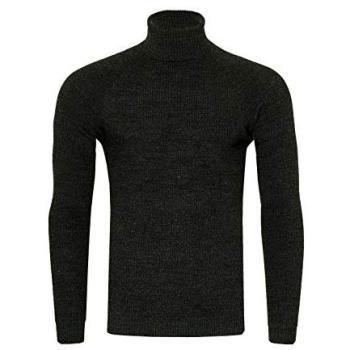 RUSTY NEAL Herren-Pullover mit Hochkragen 3XL – Anthrazitfarben
