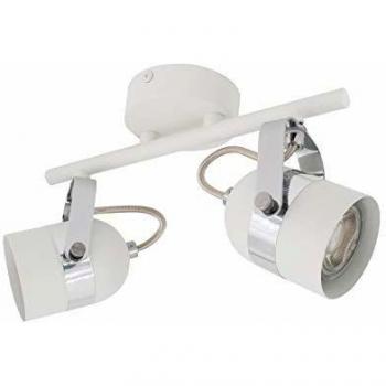 Lámpara de Techo Orientable Aluminio 2 Focos Blanco