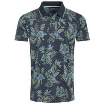 3XL Sarat Organic Navy Printed Polo