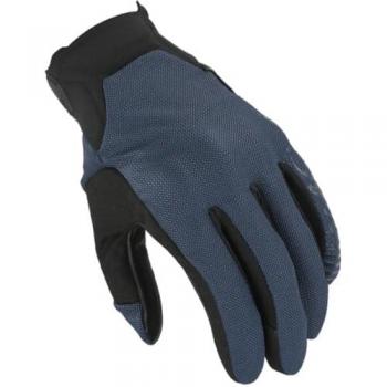Cuir Macna Gants Moto Obtenir – Noir Bleu, L