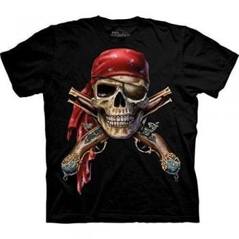 Youth XL Mountain Boys Skull & Muskets Kids Tee, Schwarze Variante