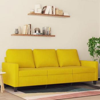 Prolenta Canapé 3 Places en Velours Jaune
