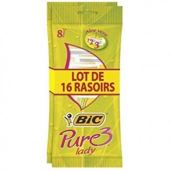 Pack de 16 rasoirs BIC Pure 3 Lady (femelle)