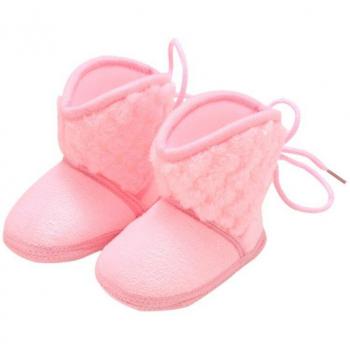 Plus Velvet Tie Flower Newborn Baby Boots for Winter 0-18M