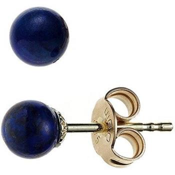 Ohrstecker Kugel 585 Gold Gelbgold 2 Lapislazuli Blau Ohrringe Goldohrstecker