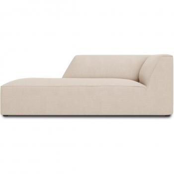 Méridienne gauche en tissu beige 180x69x93cm